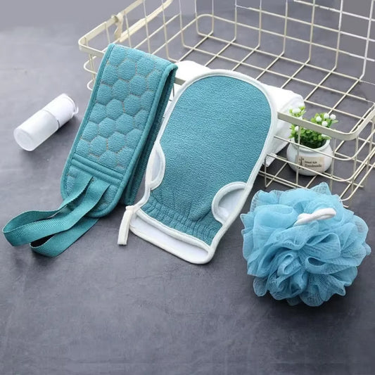 3Pcs/Set Body Scrubber Back Massage Exfoliating Sponge Bathroom Bath Brush Scrub Shower Brush Body Wash Scrub Bath Supplies